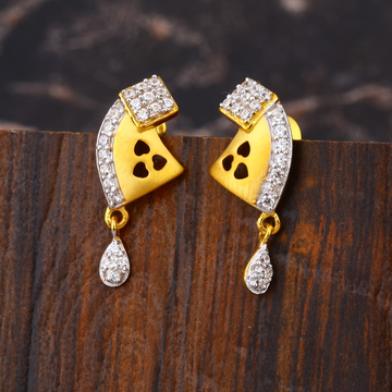 916 CZ Women's exclusive  Hallmark Gold Earring LF...