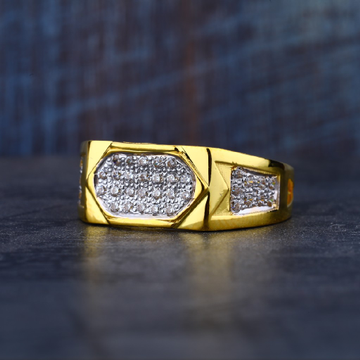 Mens 22K Designer Gold Cz Exclusive Ring-MR91