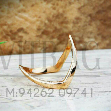 18kt Stylish Rose Gold Plain Casting Ladies Ring L...