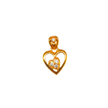 22K Gold Heart Shape Designer Pendant MGA - PDG023...