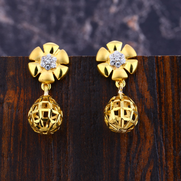 916 Gold CZ Ladies Earring LFE364