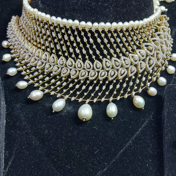 Real diamond necklace set by V.S. Zaveri