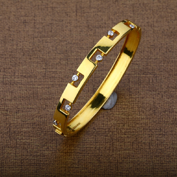 Mens 18K Designer Gold Kada Bracelet-MKB01