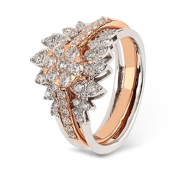 6 Carat Diamond Cocktail Ring in Yellow & White Gold - Filigree Jewelers