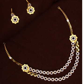 gold moderate diamond Necklace set 26 by 