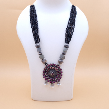 Bold Black Antique Mala