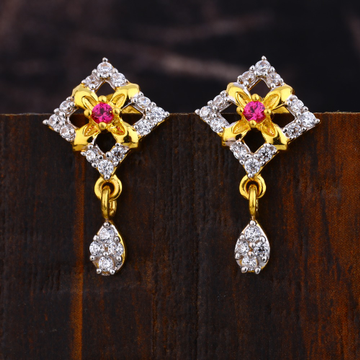 22CT Gold cz Women's hallmark Jhummar Earring LFE3...