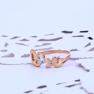 Love Design Rose Gold Ladies Ring-RLR114
