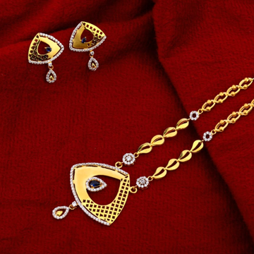 916 Gold Ladies Fancy Chain Necklace set CN266