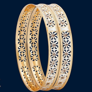 22KT/ 916 Gold fancy CNC cutting bridle Rhodium ba... by 
