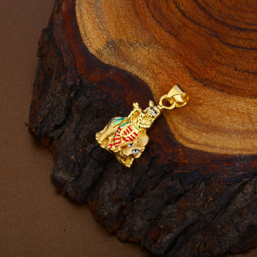 God Krishna Hollow Gold Pendant-HLP101