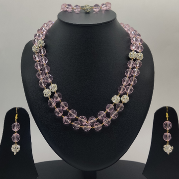 Pink cz Necklace Set JSS1002