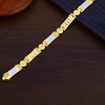 Mens 916 Gold Bracelet-MPB135