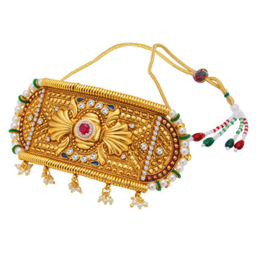 GOLD RAJASTHANI DESIGN BAJUBAND by Ghunghru Jewellers