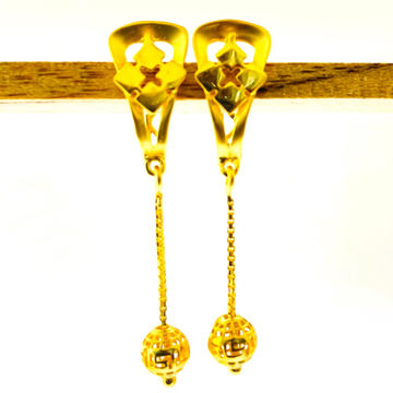 22k yellow gold plain earrings by 