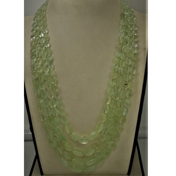 Russian Emeralds Oval Tumbles 4 Layer Necklace JSE0001