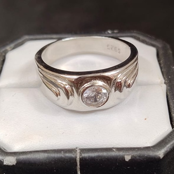 92.5 silver single stone gents rings RH-GR483