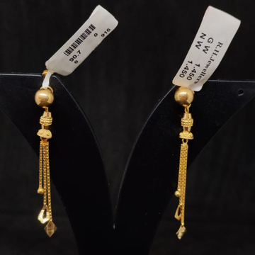 22 carat gold ladies earrings latkan RH-LE305
