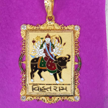 22K Gold Vihat Ram Pendant by Saurabh Aricutting