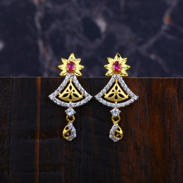 22 carat gold antique ladies earrings RH-LE602