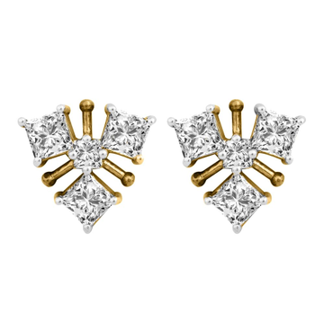 Diamond loopy bends earrings mder169