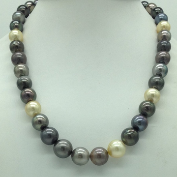 Muliticolour round tahitian south sea pearls strand jpm0409