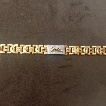 22 k Gold CZ Jaguar Design Bracelet by Zaverat Jewels Hub Pvt. Ltd.