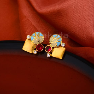 916 Gold Ladies Designer Hallmark Antique Earring...