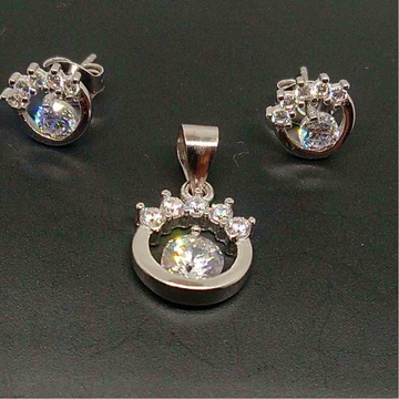 925 Sterling Silver Diamond fancy Designer Pendant... by 