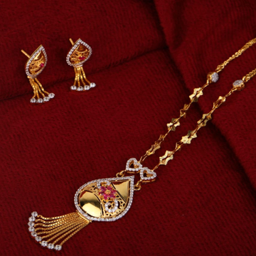 916 Gold Ladies Classic Chain Necklace Set CN280