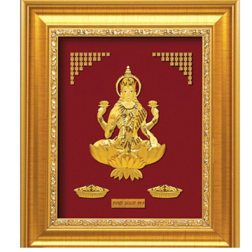 24kt pure gold goddess laxmi photo frame rj-pga08 by 