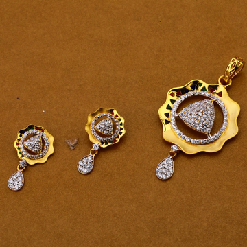 916 Cz Classic Ladies Hallmark Pendant Set FSP158