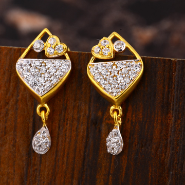 22KT  Gold CZ fancy Ladies Earring LFE501