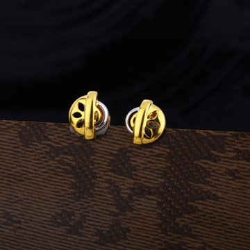 916 Gold Hallmark Designer Ladies Plain Earring LP...