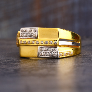 916 CZ  Gold Men's Stylish Ring MR590