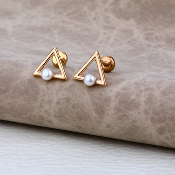 Ladies 76 Rose Gold Fancy CZ Earring -RE24