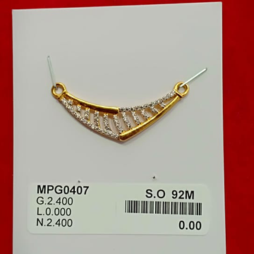 22K(916)Gold Ladies Diamond M.S Pendent by Sneh Ornaments