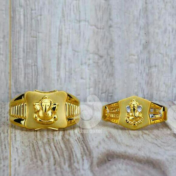 22ct Ganpati Design Palin Casting Ring