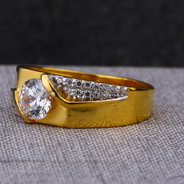 916 Gold Gentlemen's Hallmark Classic Single Stone...