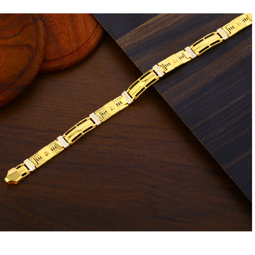 916 Gold Gentlemen's stylish  Plain Bracelet MPB38...