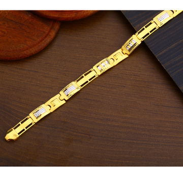 916 gold men's delicate plain bracelet mpb243