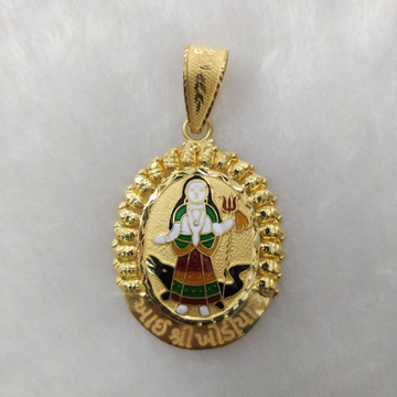 916 gold gent's fancy khodiyar maa pendant