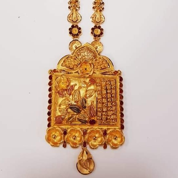 916 Gold Plain Design Necklace by Samanta Alok Nepal