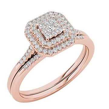 rose gold diamond ring by 