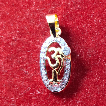22K Om & Shivaling design Cz pendant by 