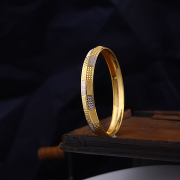 916 Gold Designer Gents Kada by 