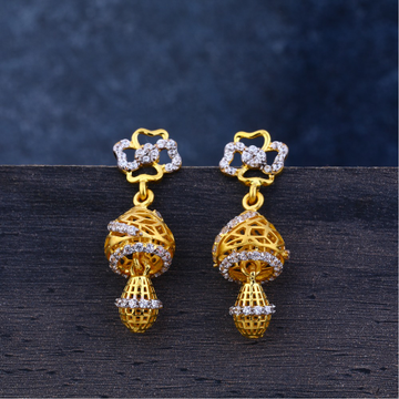 Ladies 22K Gold Jummar Casting Earrings -LJE105