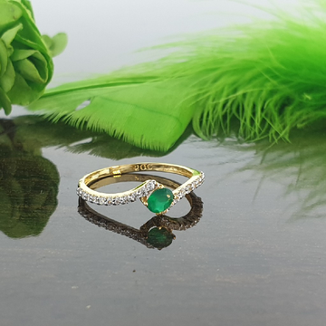 green stone ladies ring by 