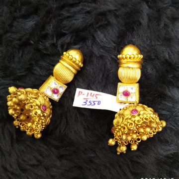 beautiful golden and jadatar Earrings#805