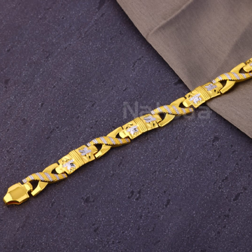 916 Gold CZ Hallmark Mens Delicate Plain Bracelet...